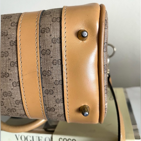 🔥Gucci Vintage Boston Micro Monogram GG Leather Bag - Picture 7 of 10